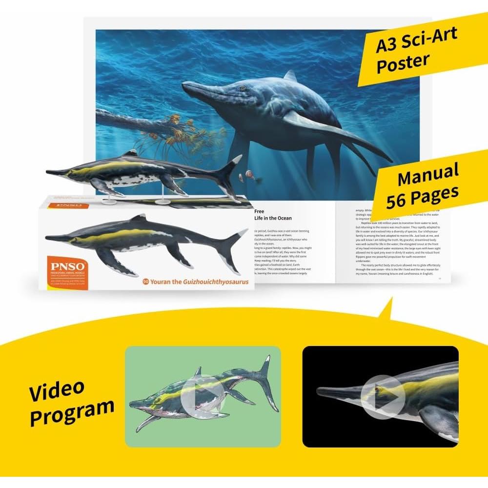Figura de Dinosaurio PNSO 90 Youran Guizhouichthyosaurus 0.45kg