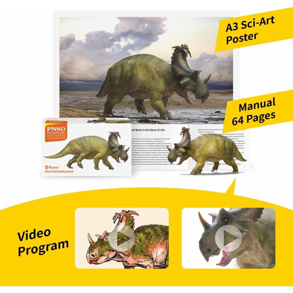 Modelo de Dinosaurio Coronosaurus PNSO 20.32x7.62x5.08cm