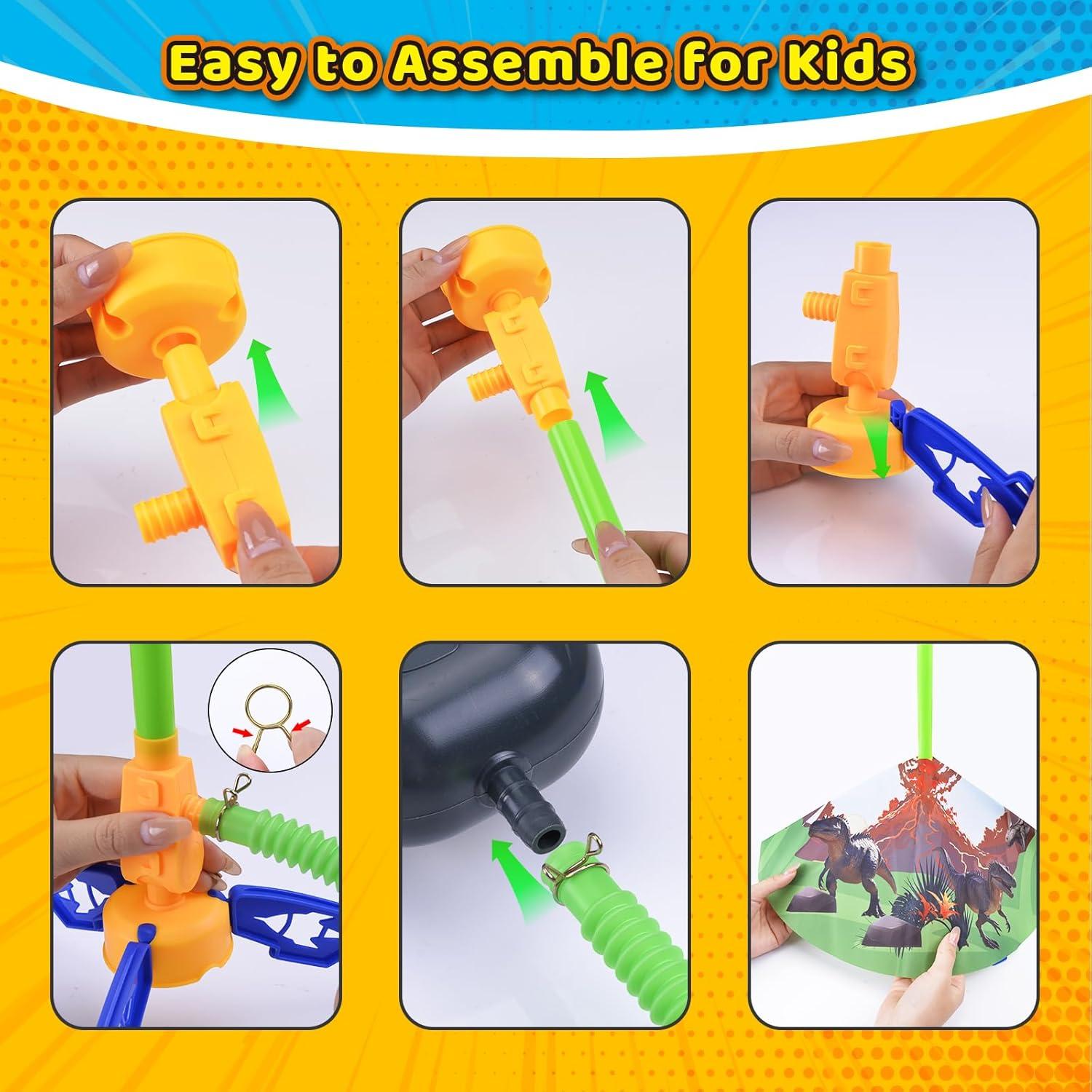 Lanzador de Cohetes de Dinosaurio Otoseth - 4 Cohetes, 30.48 m