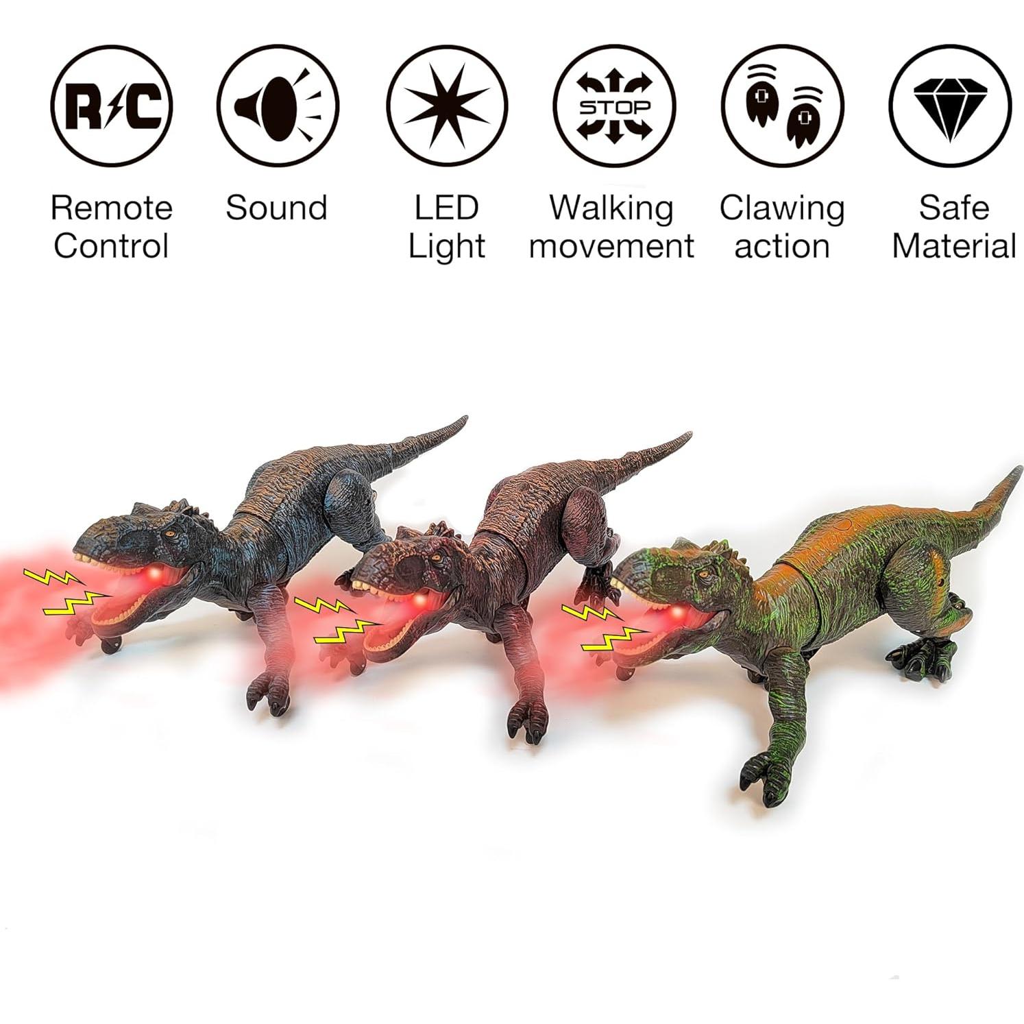 Dinosaurio RC T-Rex Moskido 35.1x17.3x14.5cm Marrón