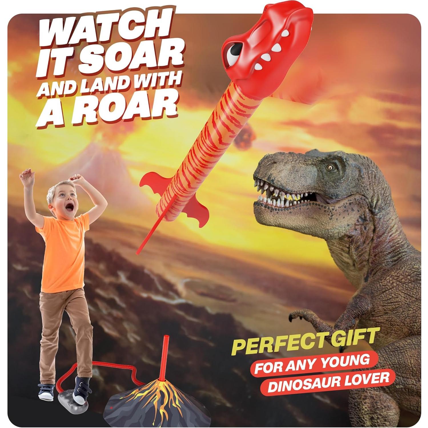 Lanzador de Cohetes de Dinosaurio Ninja Blast - Juguete Exterior 3-8 Años