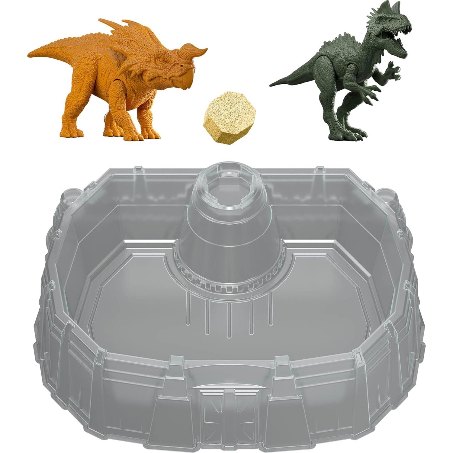 Mattel Dinosaurios Revelación 2 Juguetes con Arena de Batalla
