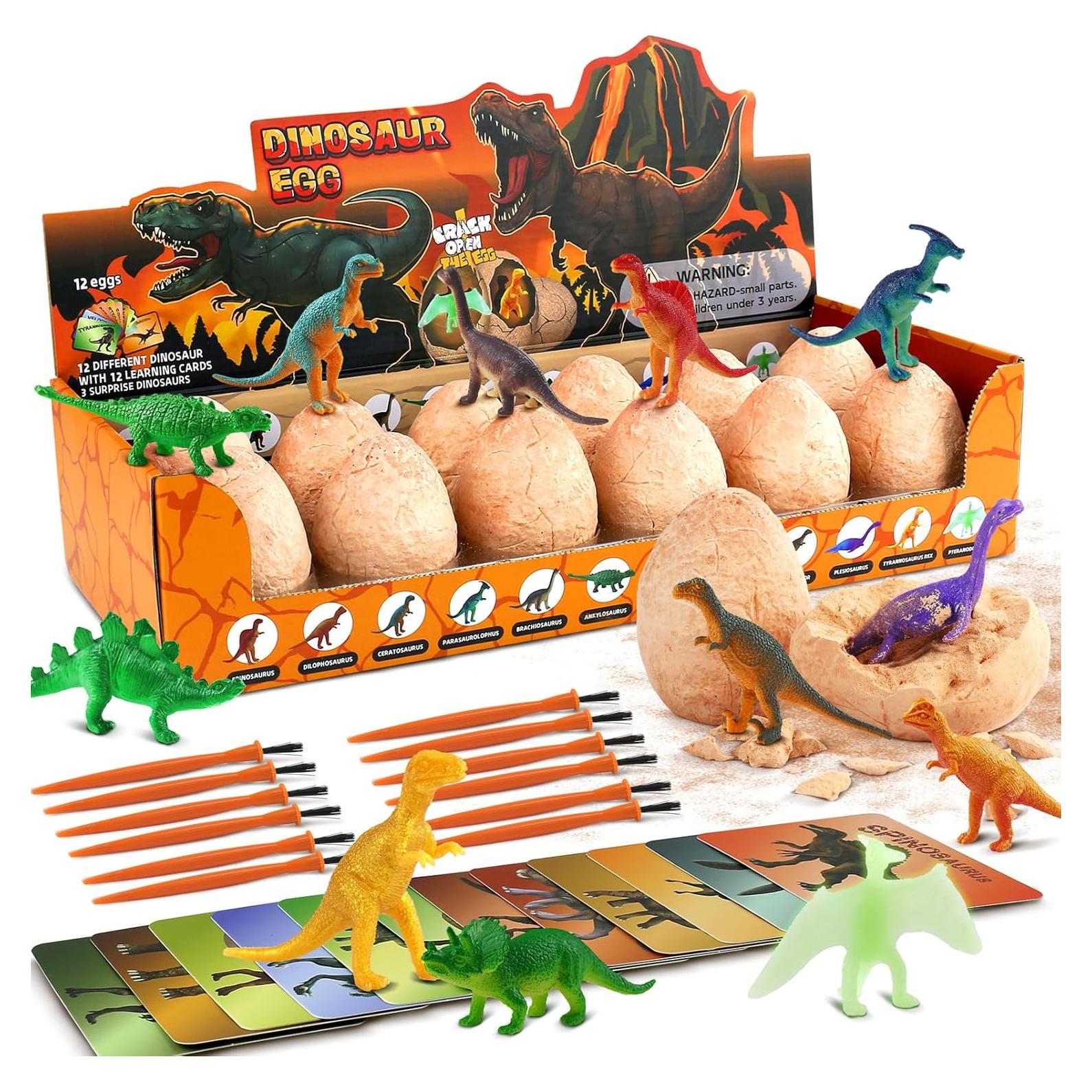 Kit de Excavación de Dinosaurios Zippytots - 12 Huevos Educativos