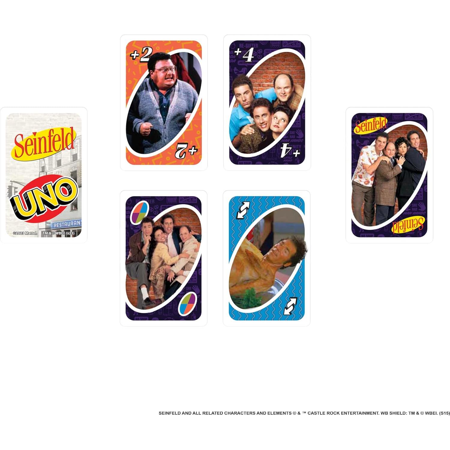 Juego de Cartas UNO Seinfeld Mattel para 2 a 10 Jugadores