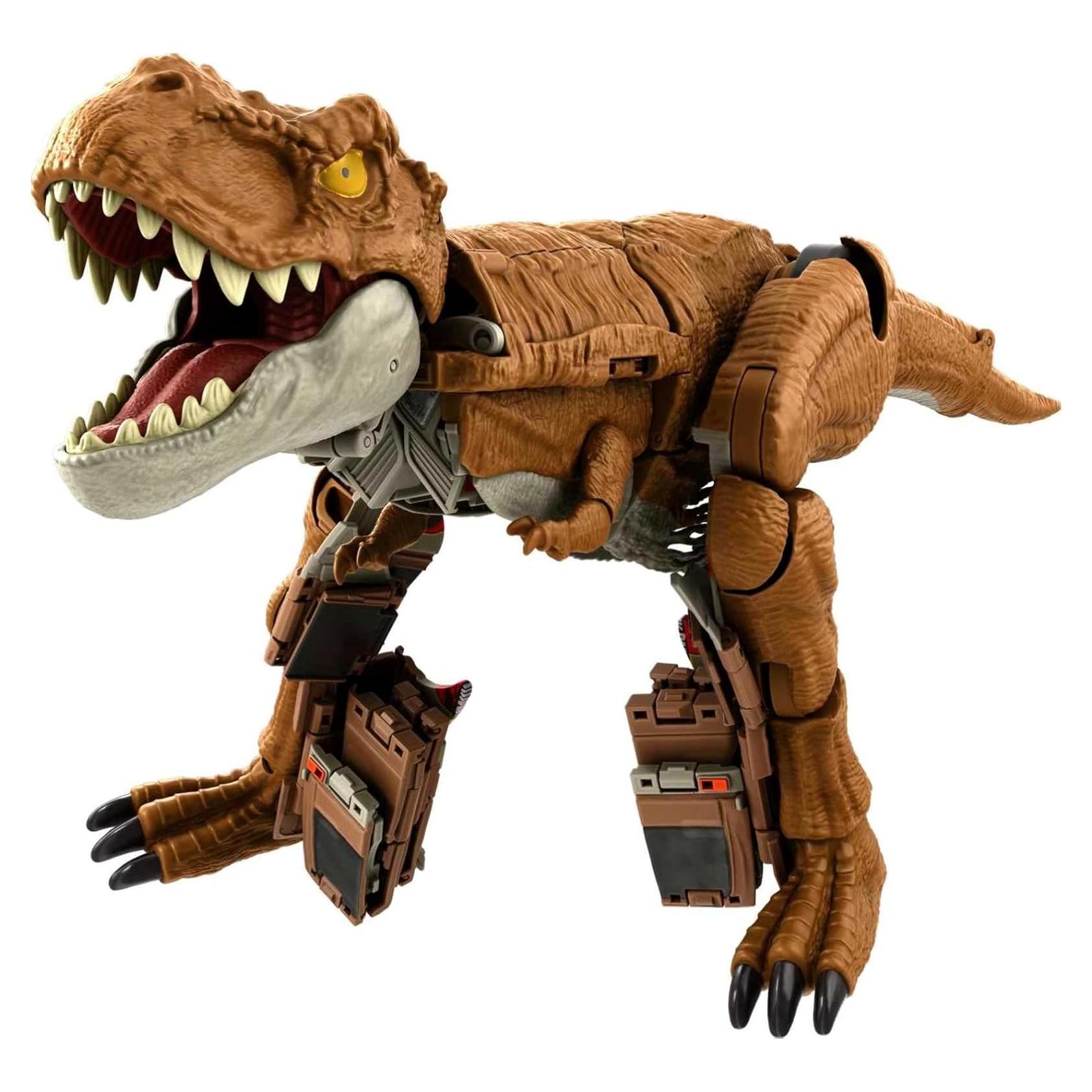 Mattel Jurassic World Fierce Changers 2-in-1 Dinosaur Figure, Chase 'n Roar Toy Transforms from T Rex Dinosaur to Truck in 28 Steps