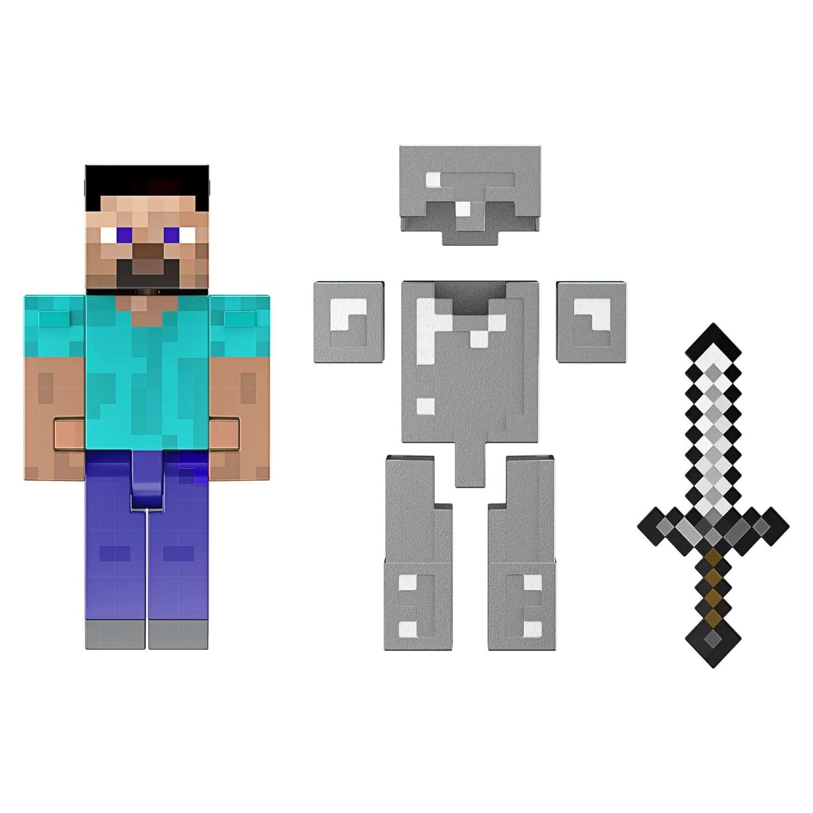 Figura de acción Steve Diamante Mattel Minecraft 14 cm