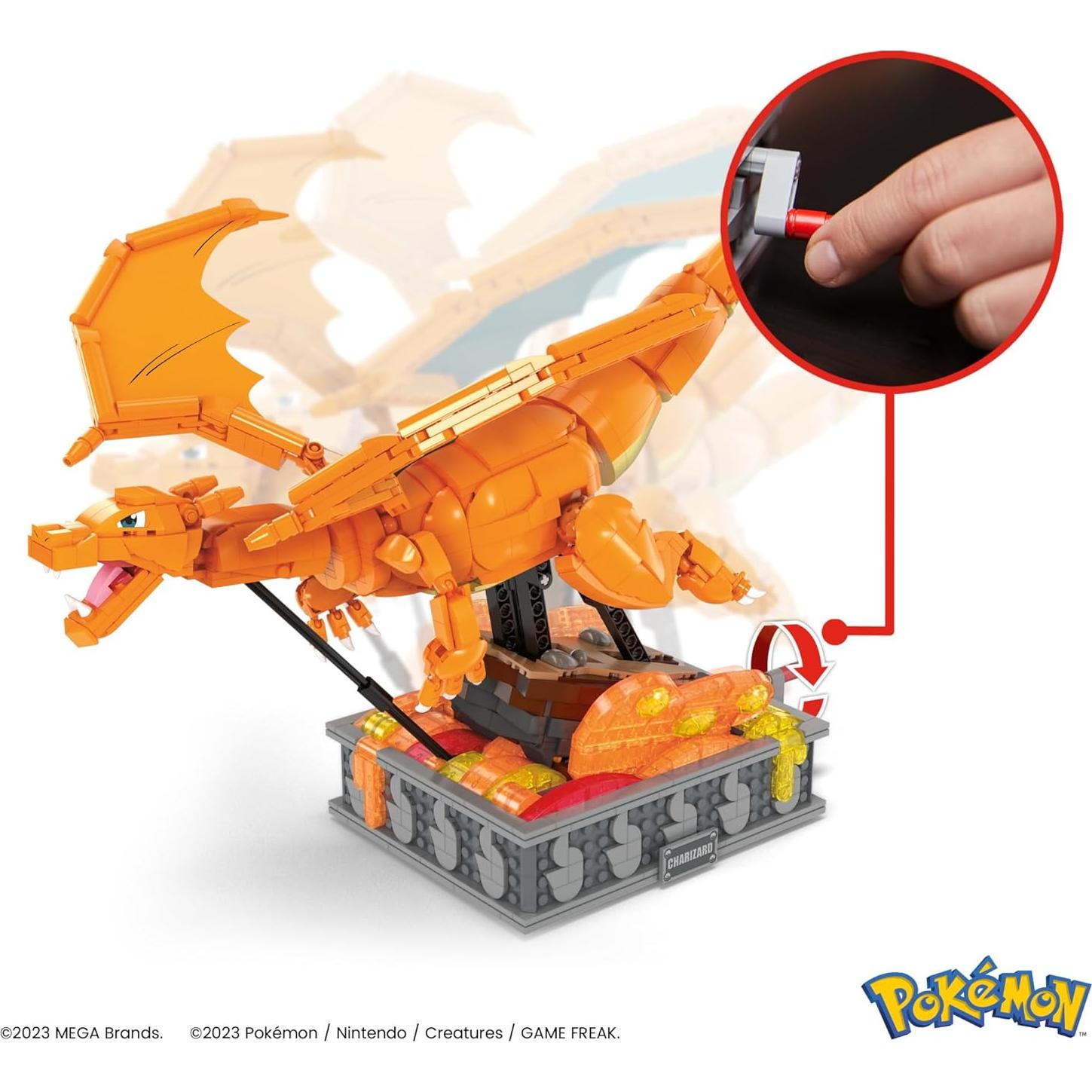 Juguete de Construcción Charizard Mattel 1664 Piezas Movible