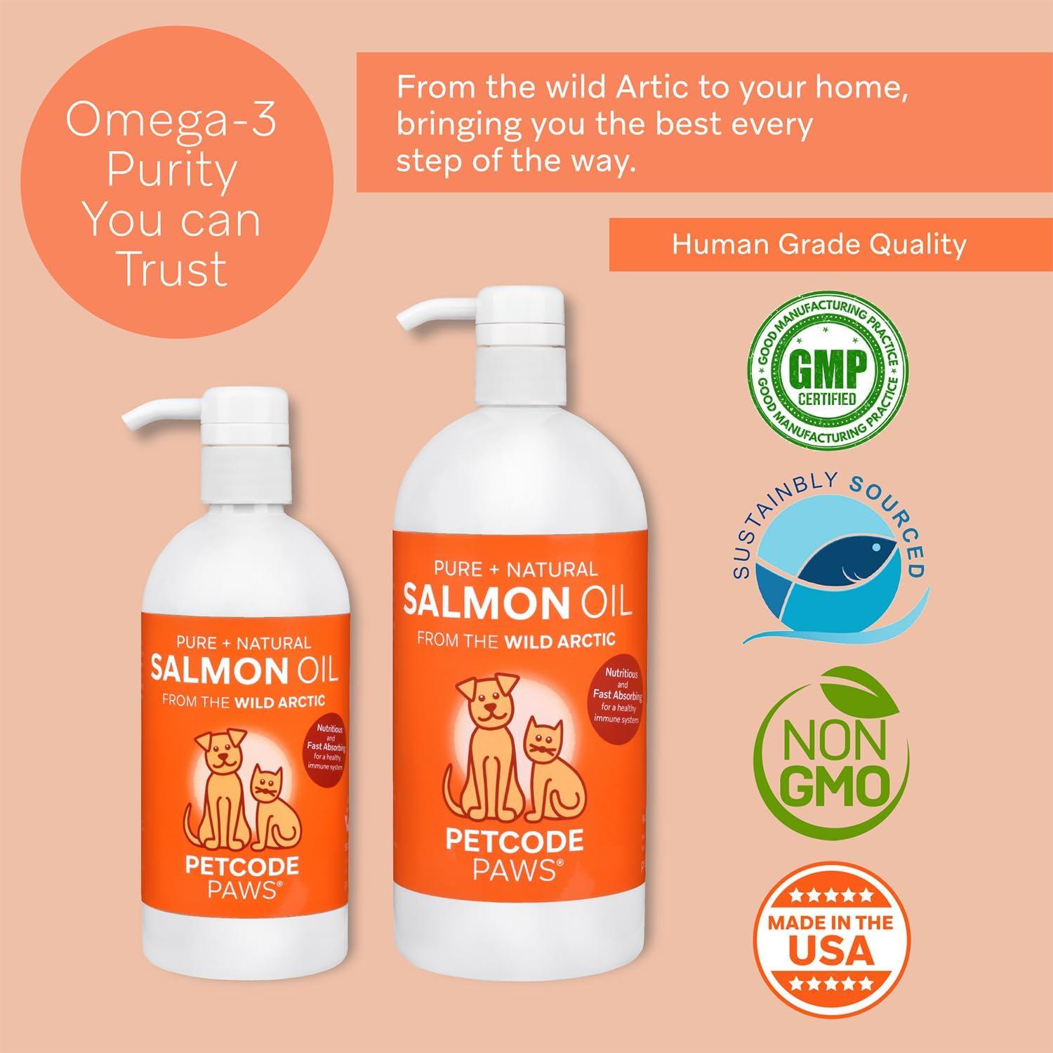 Aceite de Salmón 100% Puro Purecode 0.95 L para Perros y Gatos