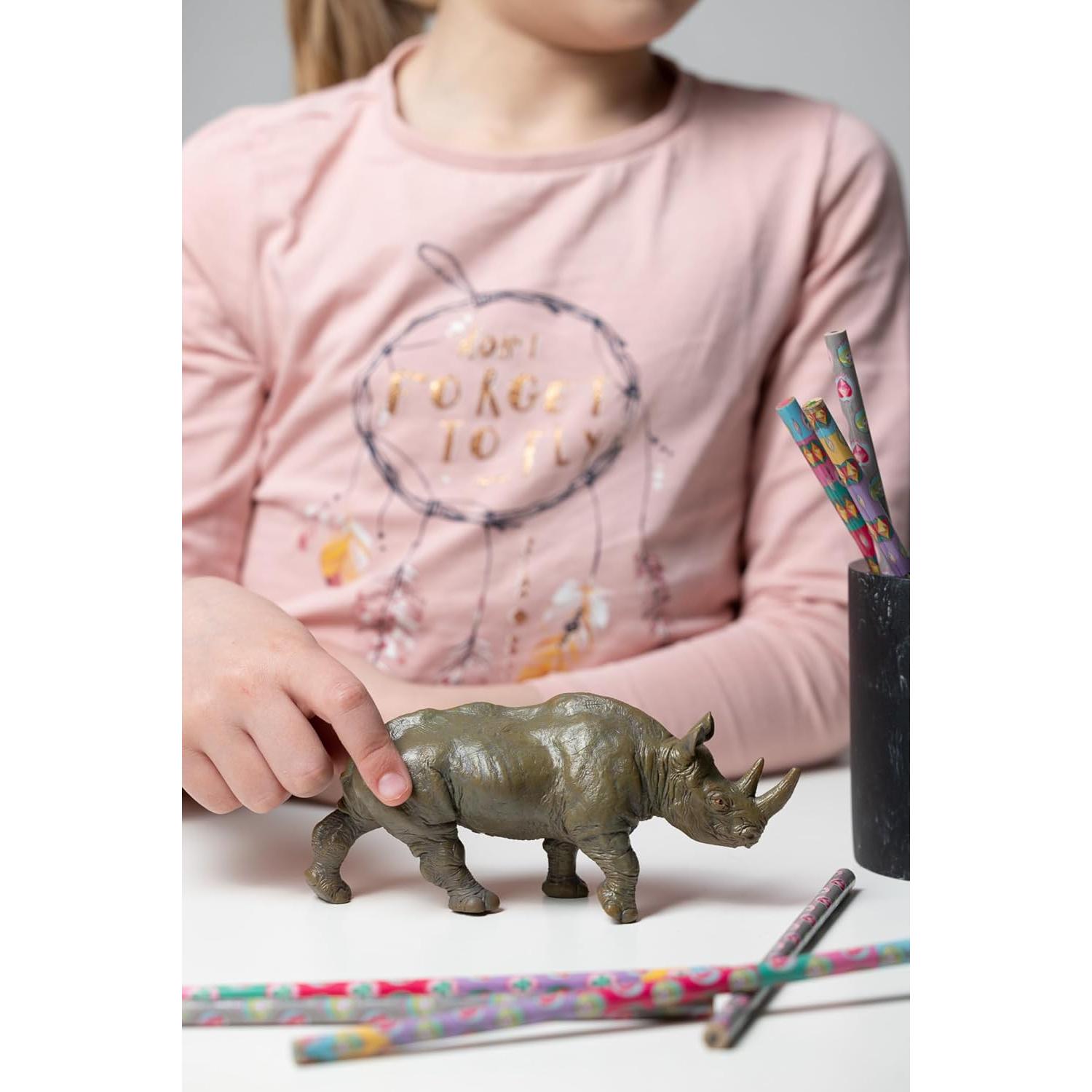 Figura de Juguete Rinoceronte Negro Papo 13.97 cm Detallado