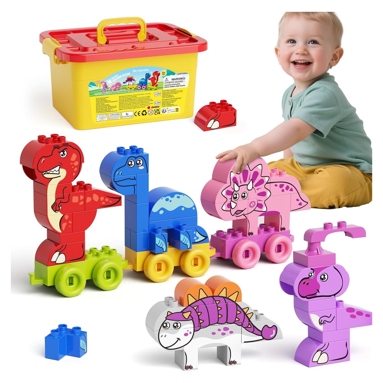 Set de Bloques de Construcción de Dinosaurios Burgmate 5 Piezas