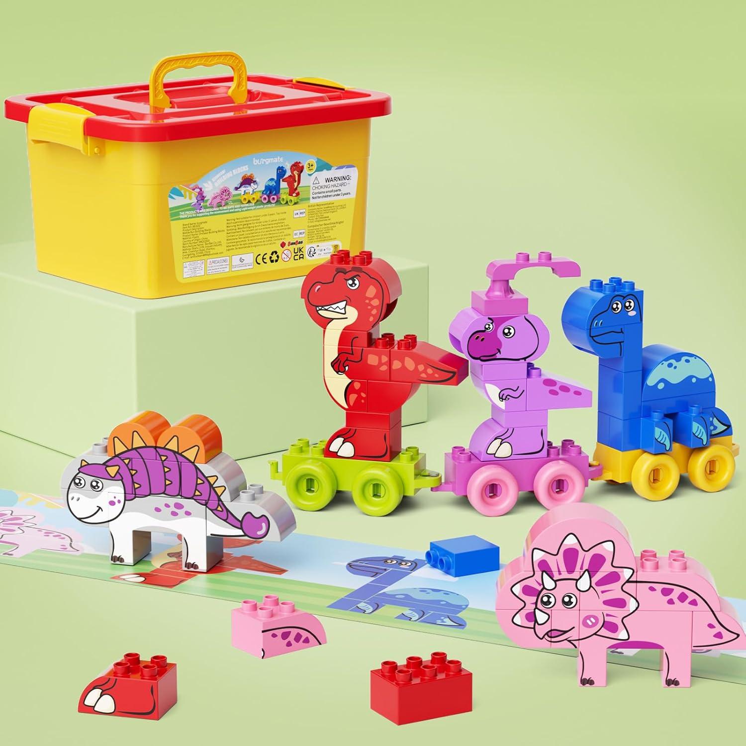 Set de Bloques de Construcción de Dinosaurios Burgmate 5 Piezas