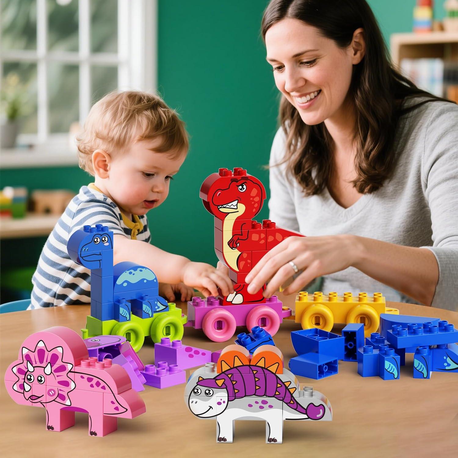 Set de Bloques de Construcción de Dinosaurios Burgmate 5 Piezas