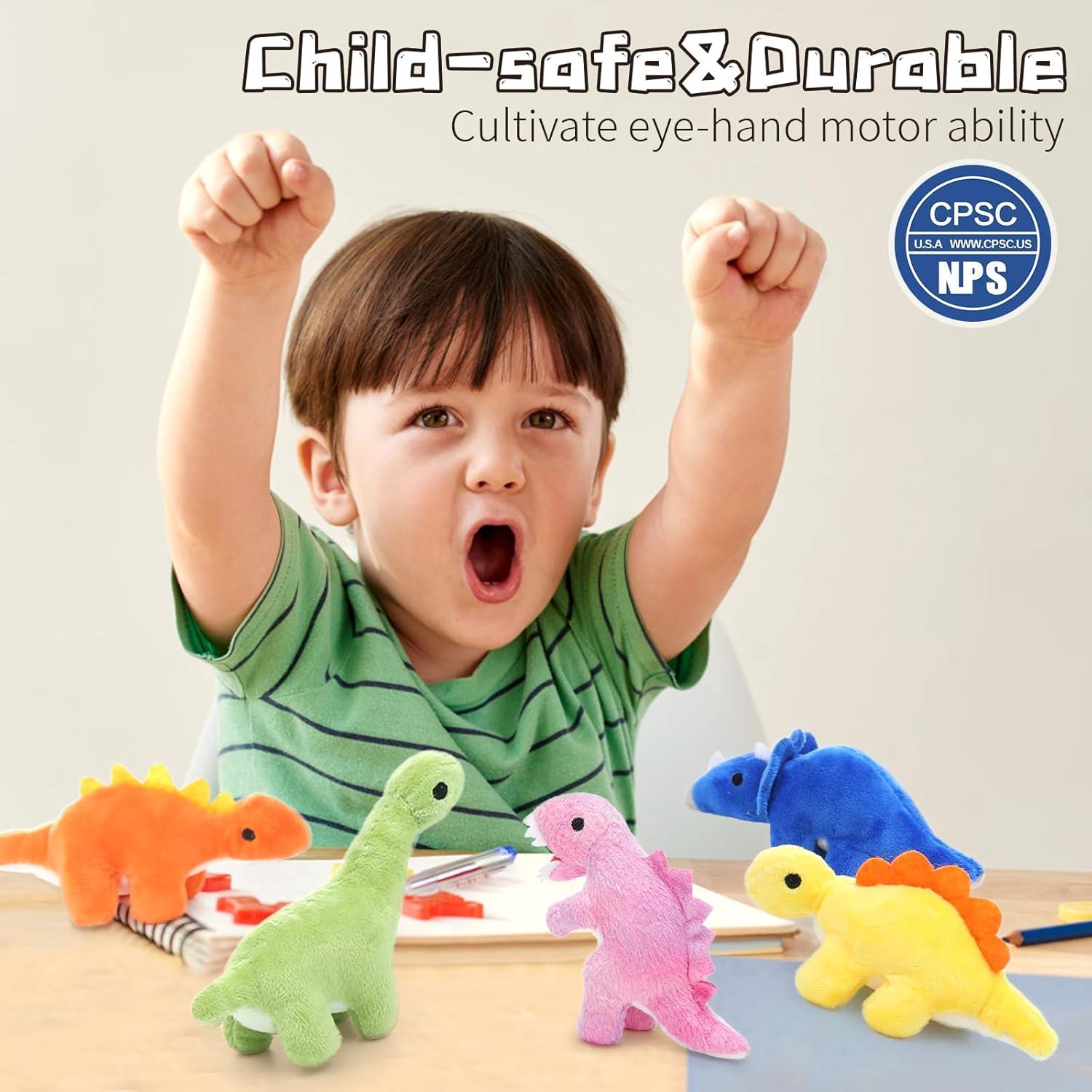 Juguete de Peluche Dinosaurio Rosa Muiteiur 49.8 cm con 5 Bebés