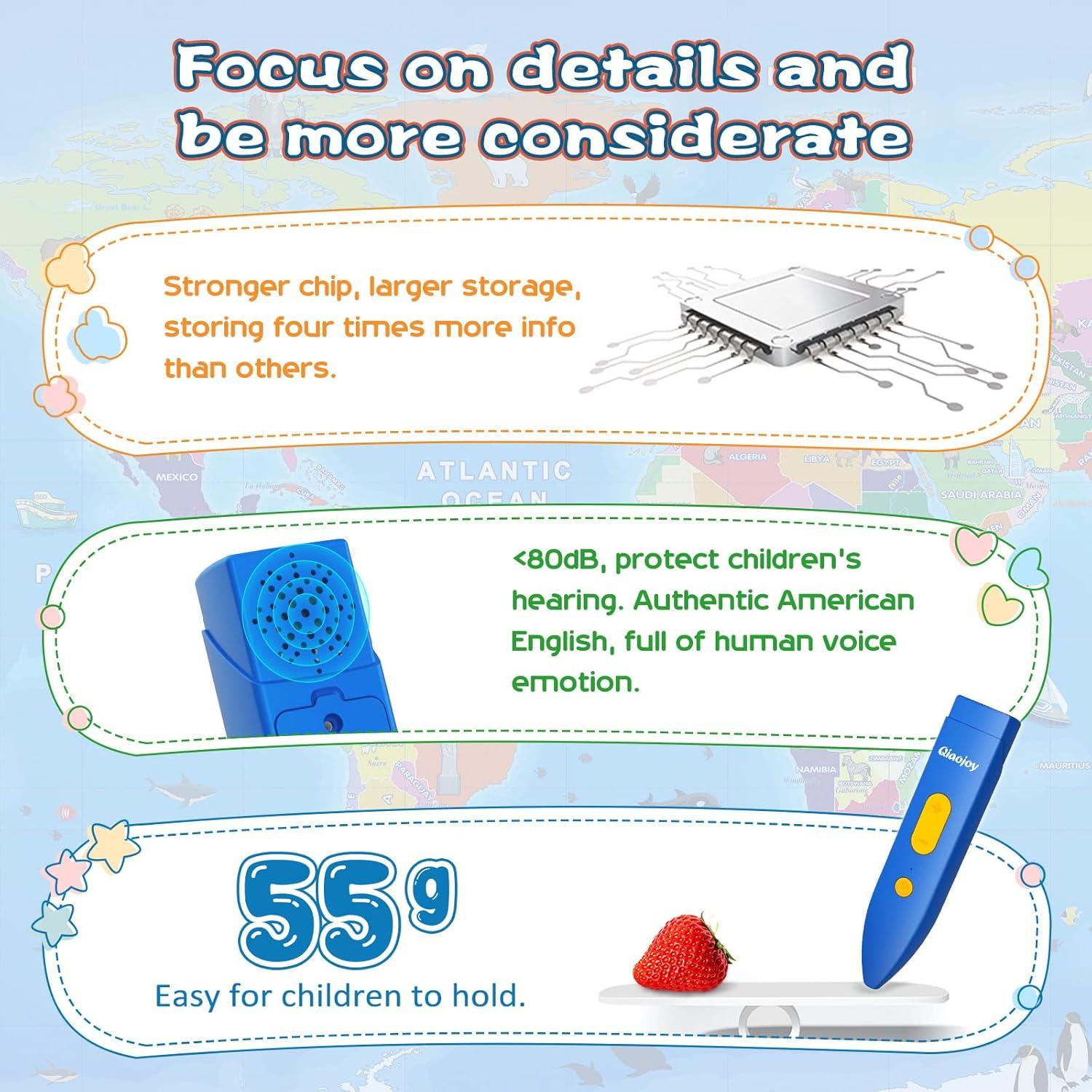 Mapa Mundial Interactivo y Póster de Dinosaurios Qiaojoy