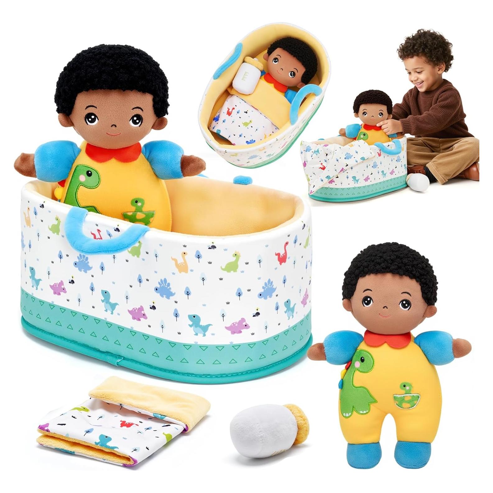Muñeca Suave Negra OUOZZZ para Niños 30.5 cm Regalo Cumpleaños