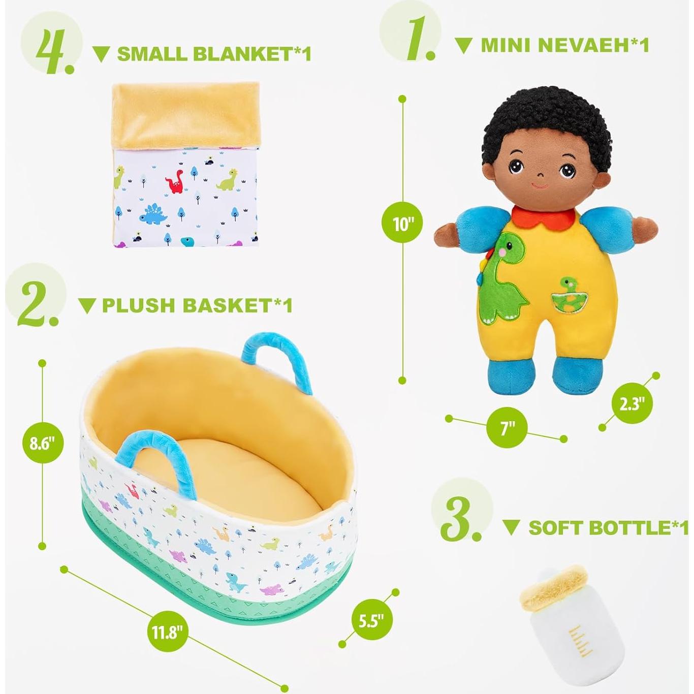 Muñeca Suave Negra OUOZZZ para Niños 30.5 cm Regalo Cumpleaños