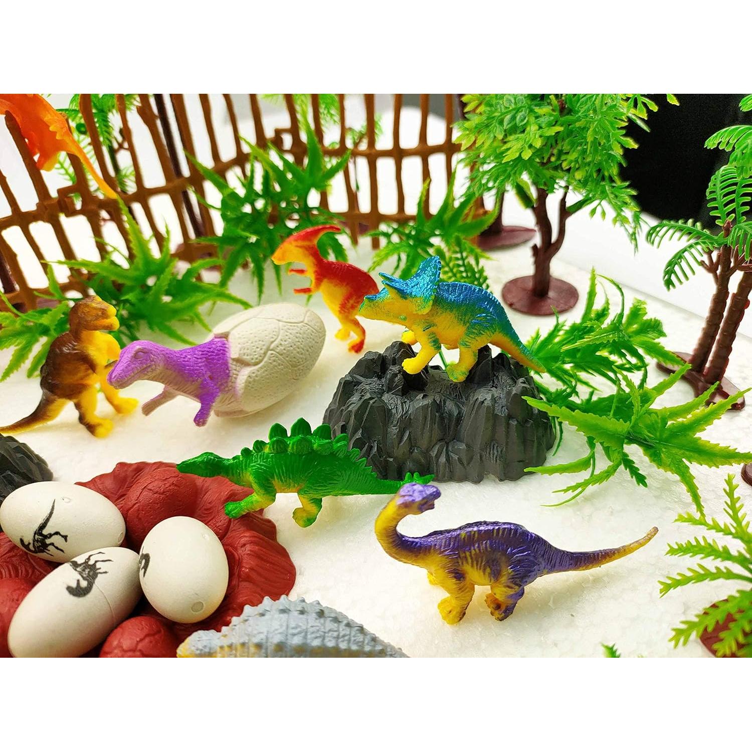 Set de Decoración de Pastel Dinosaurios y Árboles 56 Pcs