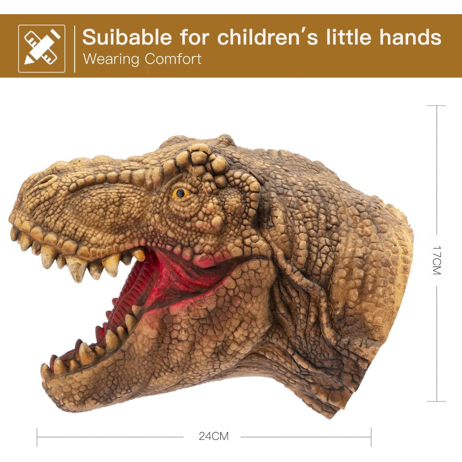 Títere de Dinosaurio Raptor de Goma de Látex Yolococa