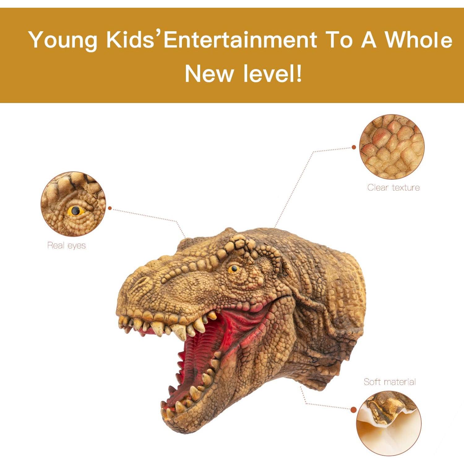 Títere de Dinosaurio Raptor de Goma de Látex Yolococa