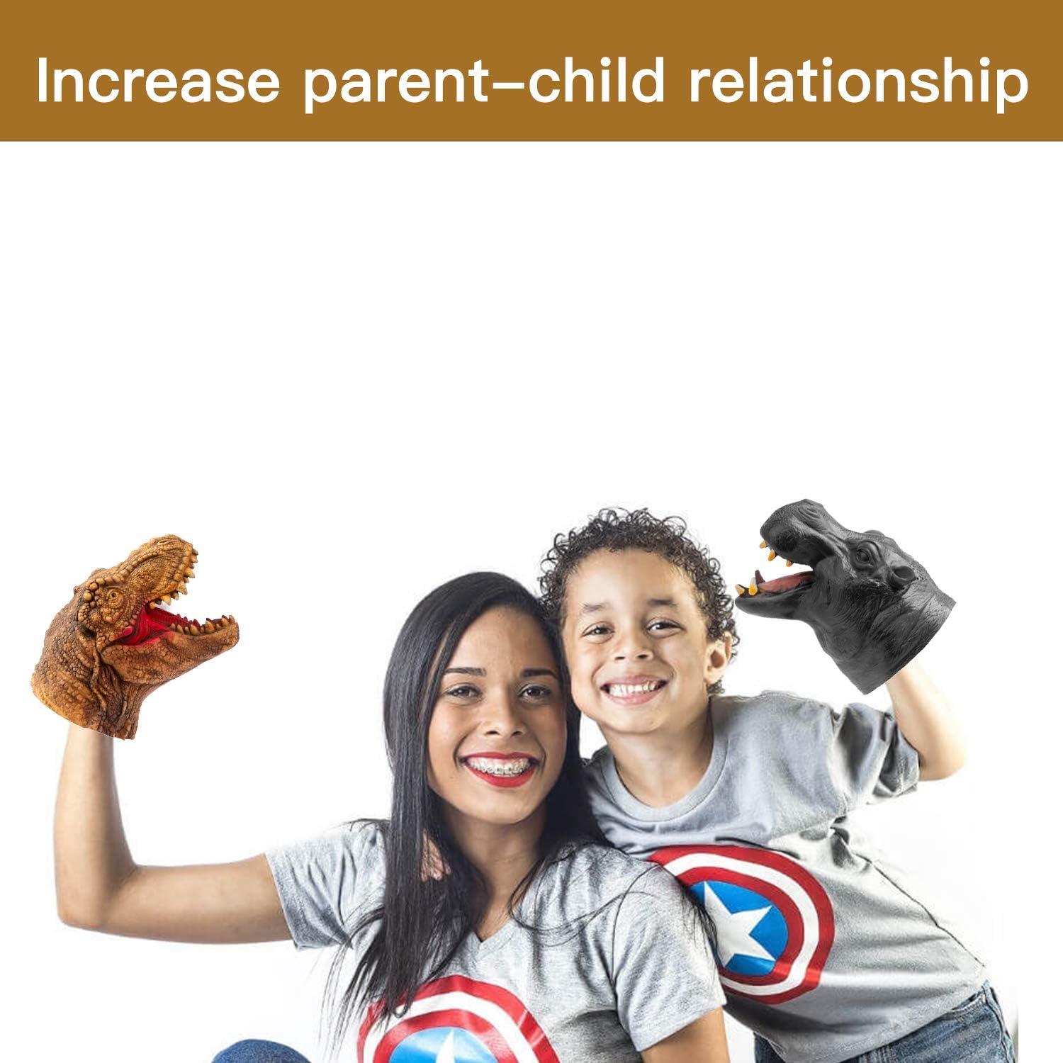 Títere de Dinosaurio Raptor de Goma de Látex Yolococa