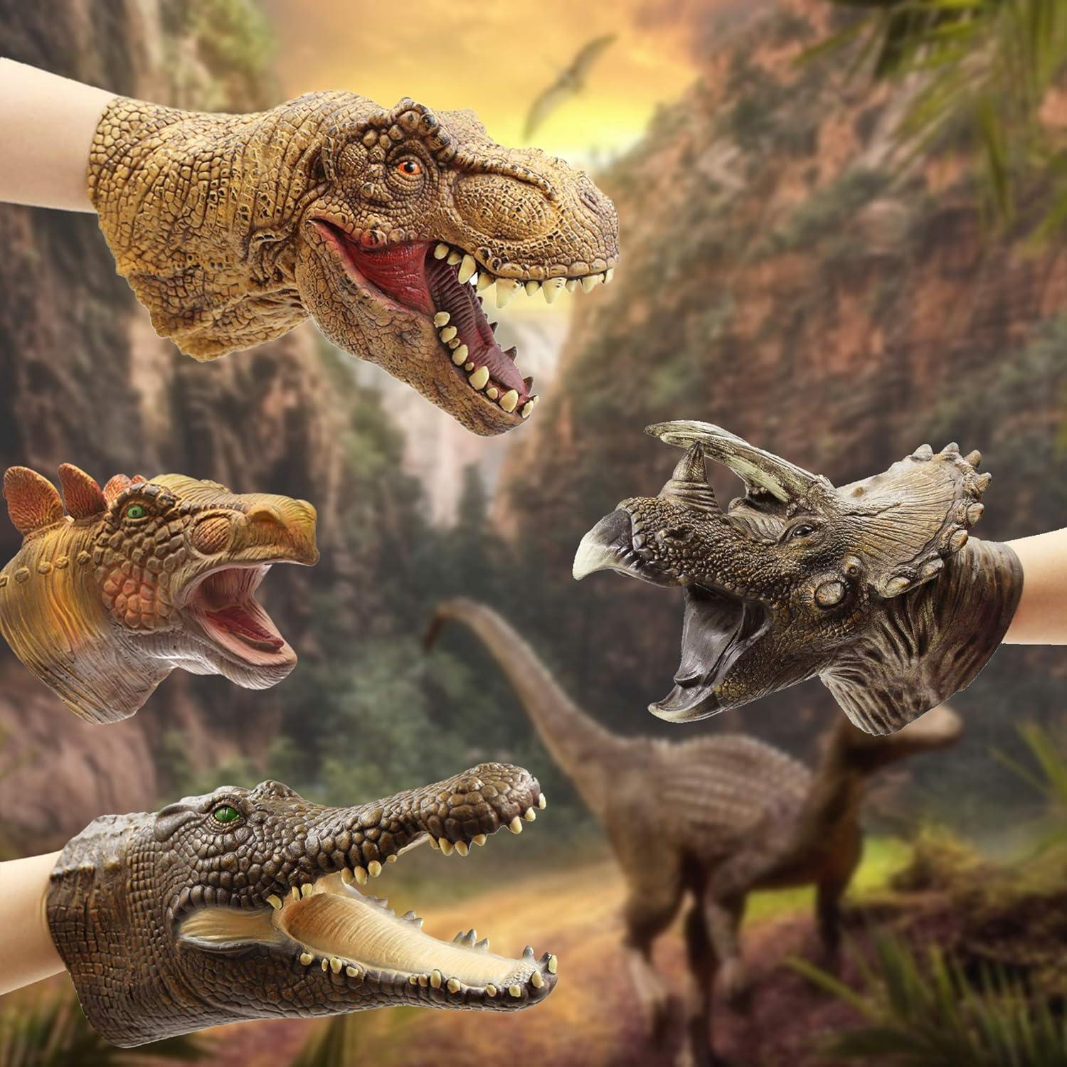 Títere de Dinosaurio Raptor de Goma de Látex Yolococa