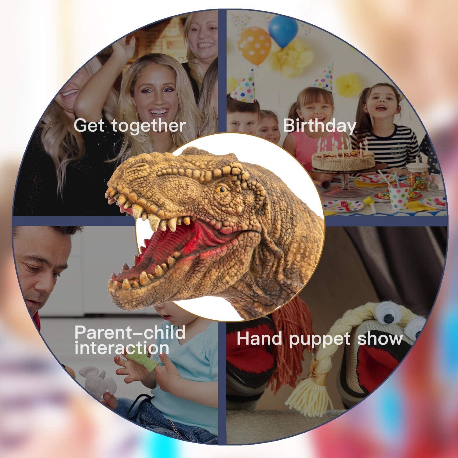 Títere de Dinosaurio Raptor de Goma de Látex Yolococa