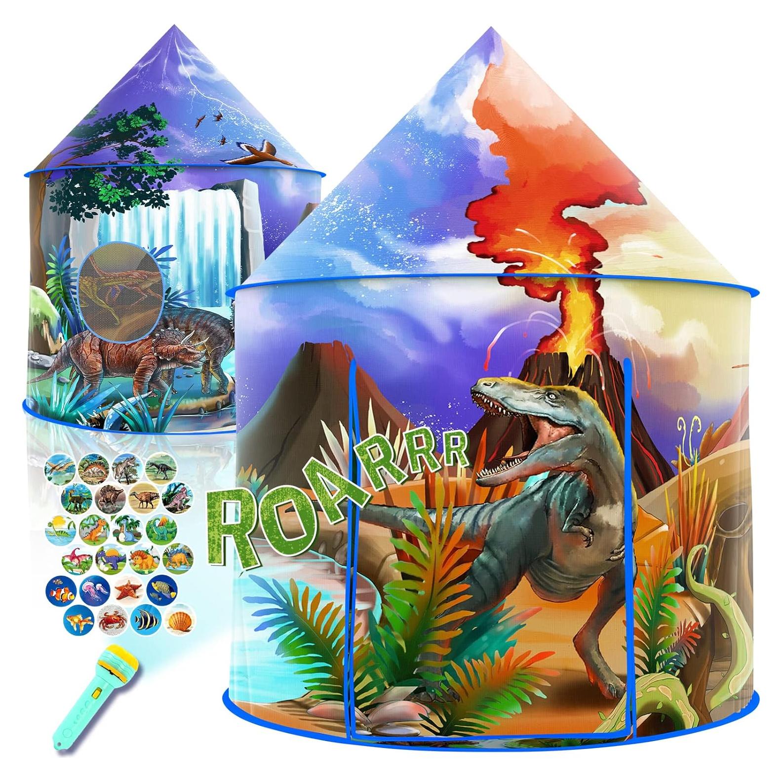 Tienda de Dinosaurios Plegable Afomida 135 cm para Niños