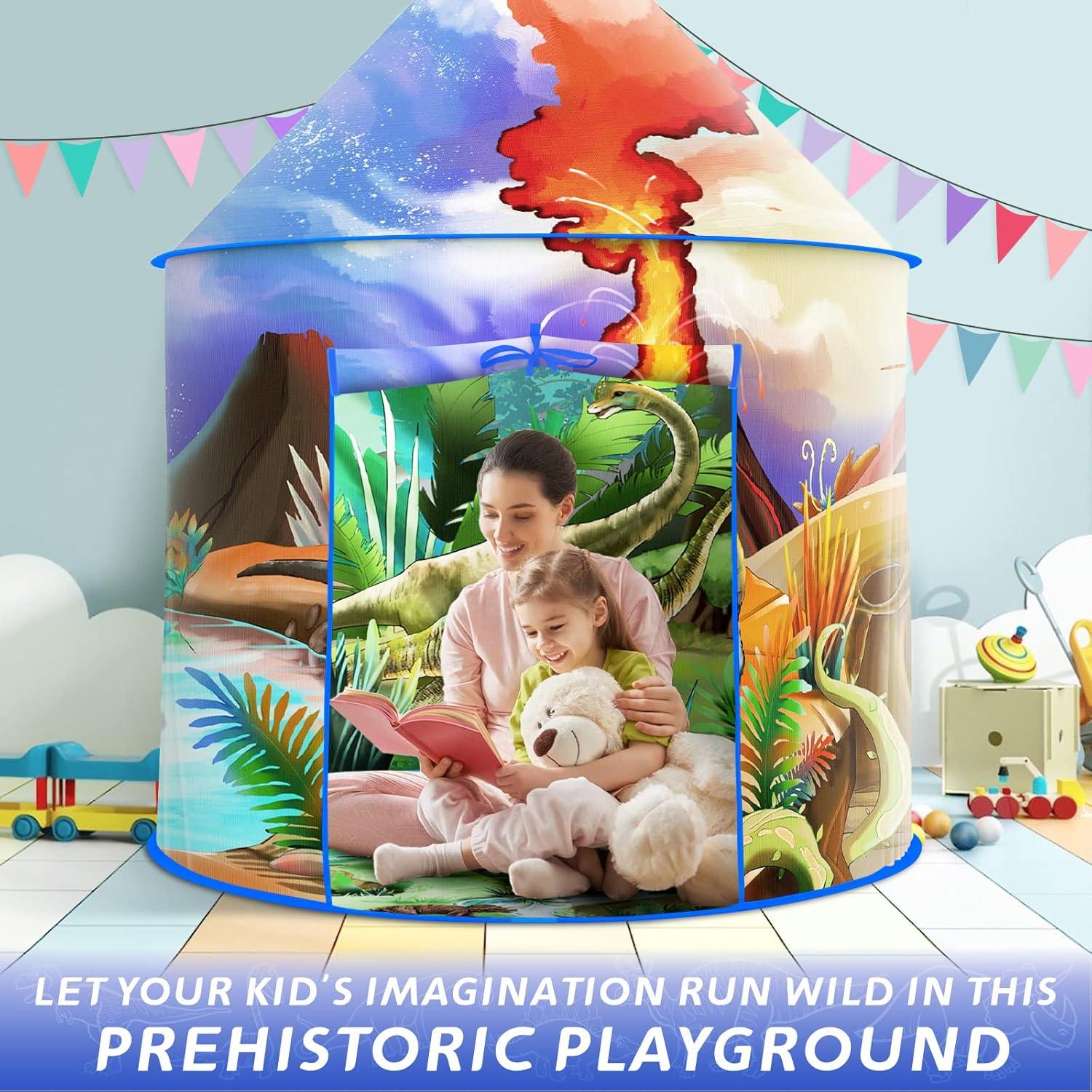 Tienda de Dinosaurios Plegable Afomida 135 cm para Niños