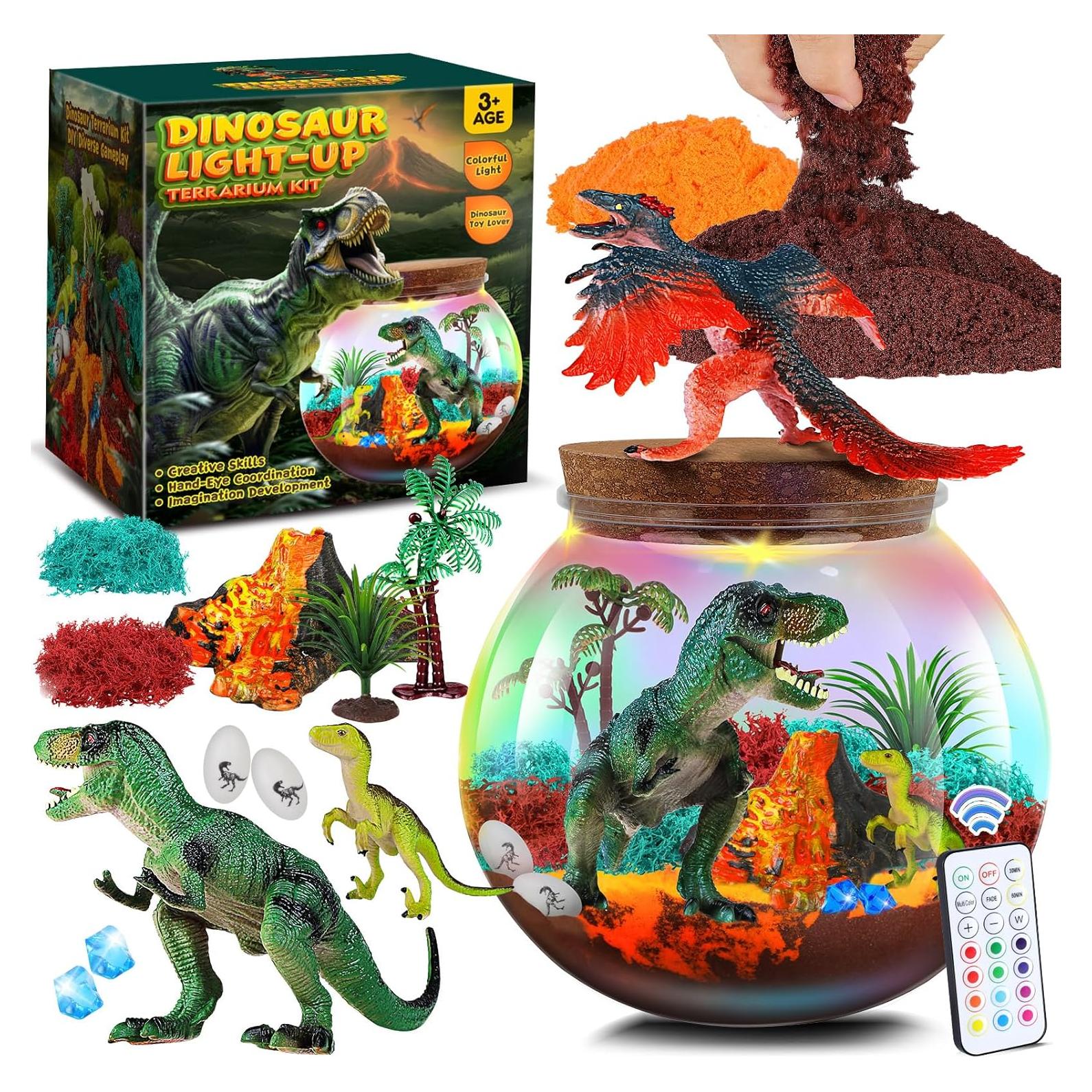 Kit de Terrario de Dinosaurio Ronstone Iluminado 14.4cm