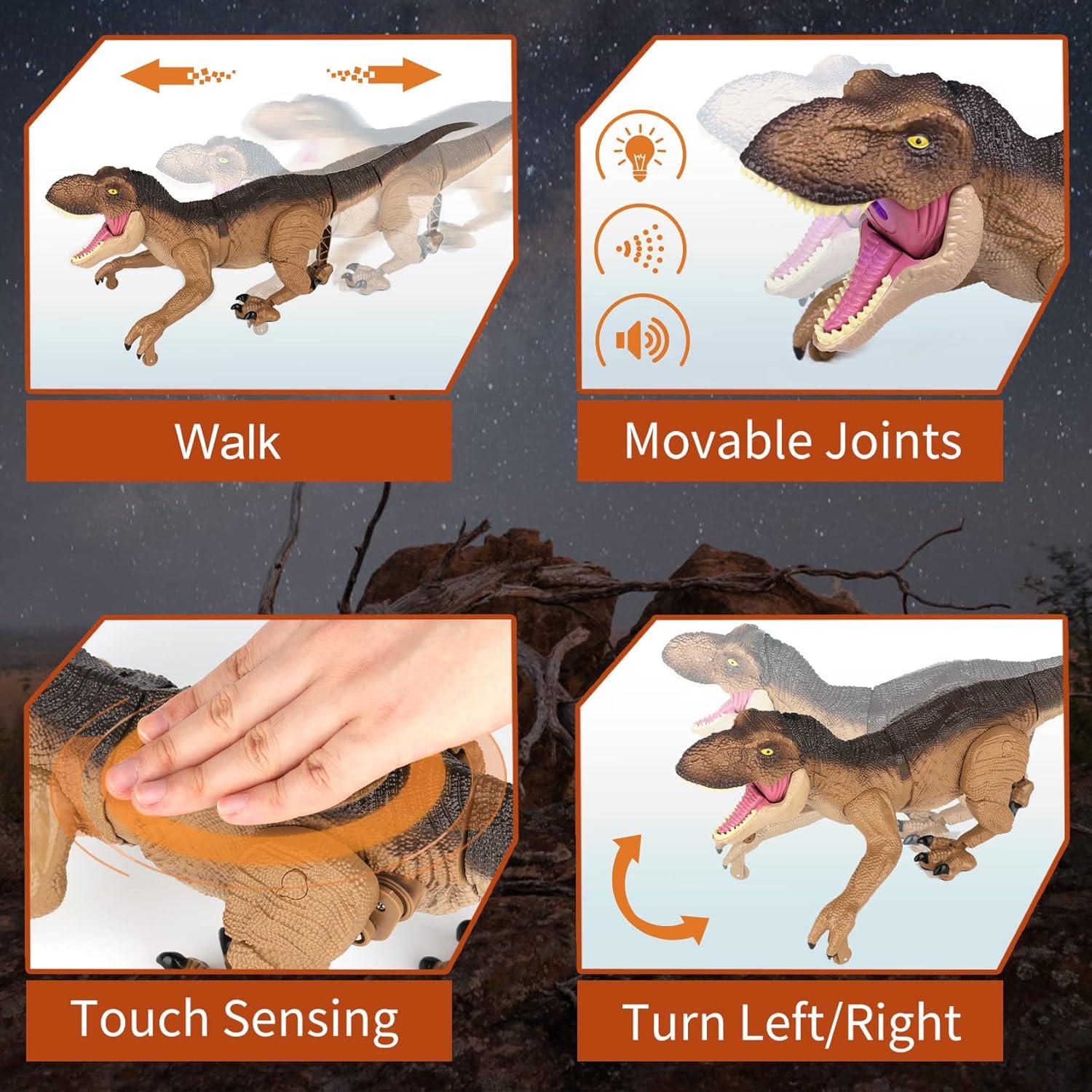 Dinosaurio RC T-Rex IQKidz 50.8 cm Interactivo con Luz y Rocío