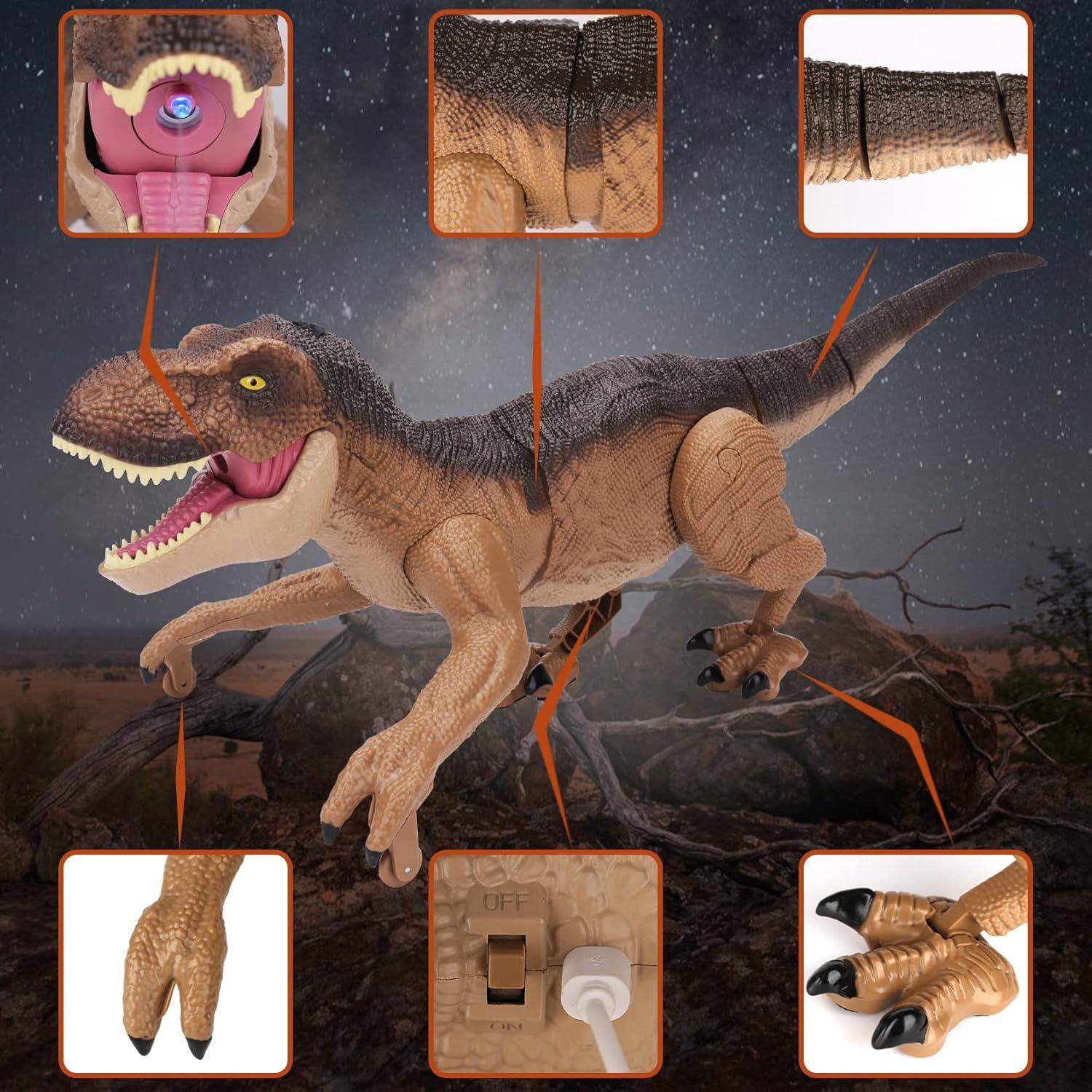 Dinosaurio RC T-Rex IQKidz 50.8 cm Interactivo con Luz y Rocío