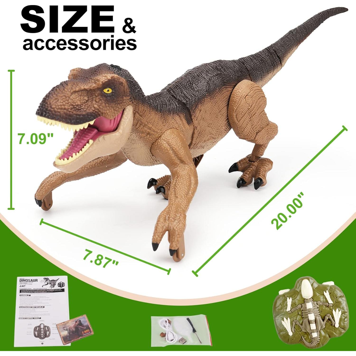Dinosaurio RC T-Rex IQKidz 50.8 cm Interactivo con Luz y Rocío