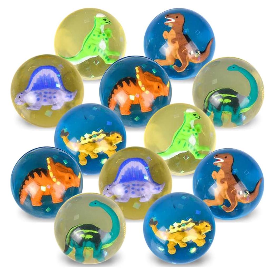 Pelotas de Rebote ArtCreativity con Dinosaurio 3D - Set de 12