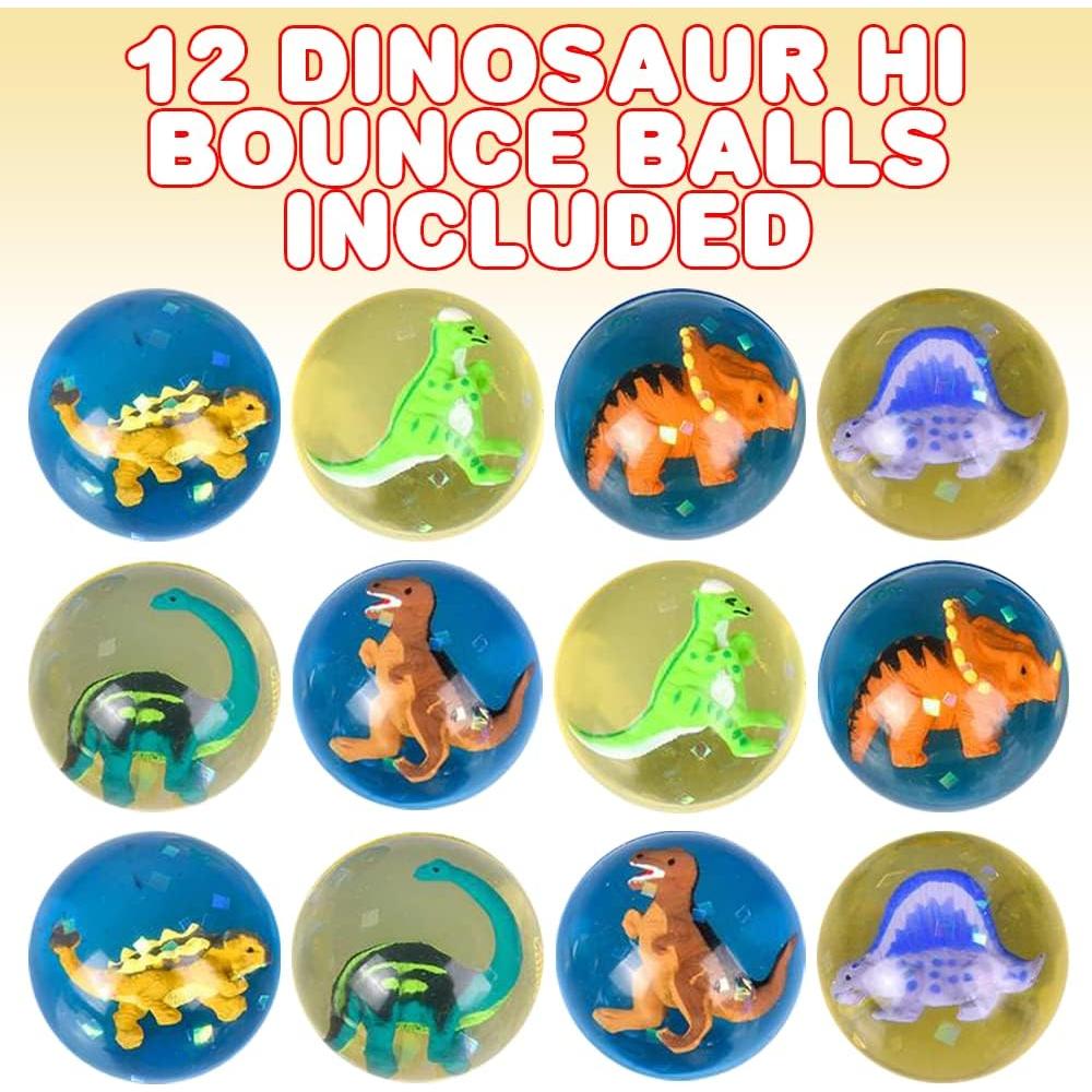 Pelotas de Rebote ArtCreativity con Dinosaurio 3D - Set de 12