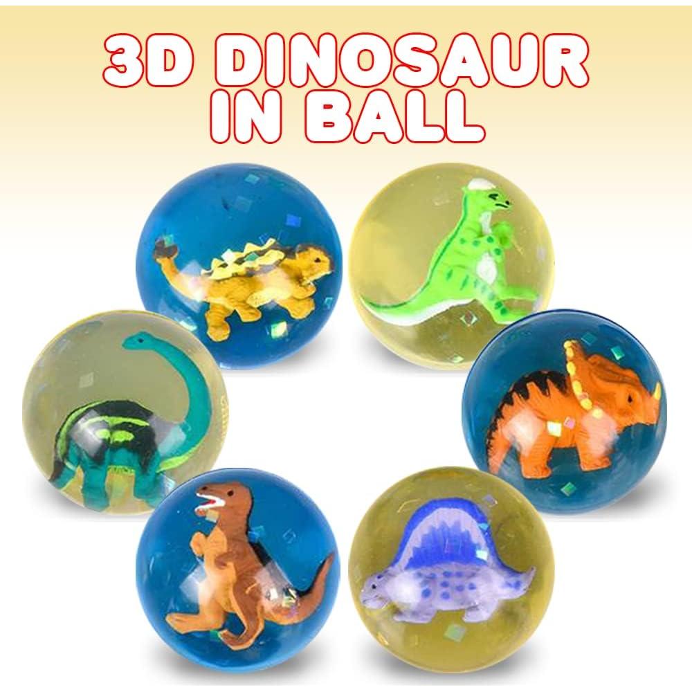 Pelotas de Rebote ArtCreativity con Dinosaurio 3D - Set de 12