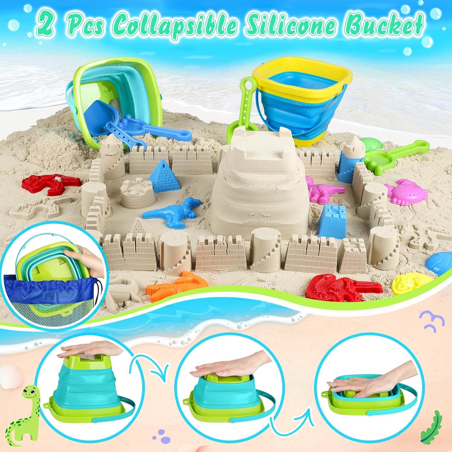 Juego de Juguetes de Playa FUSPWEAO 36 Piezas para Niños