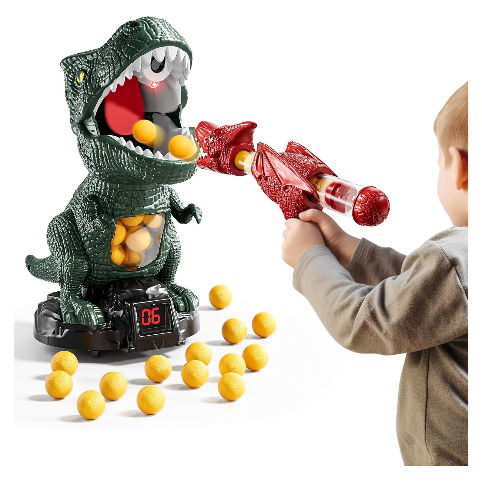 Juguete de Disparo Dinosaurio JUKUDAHU Verde Oscuro 25 cm