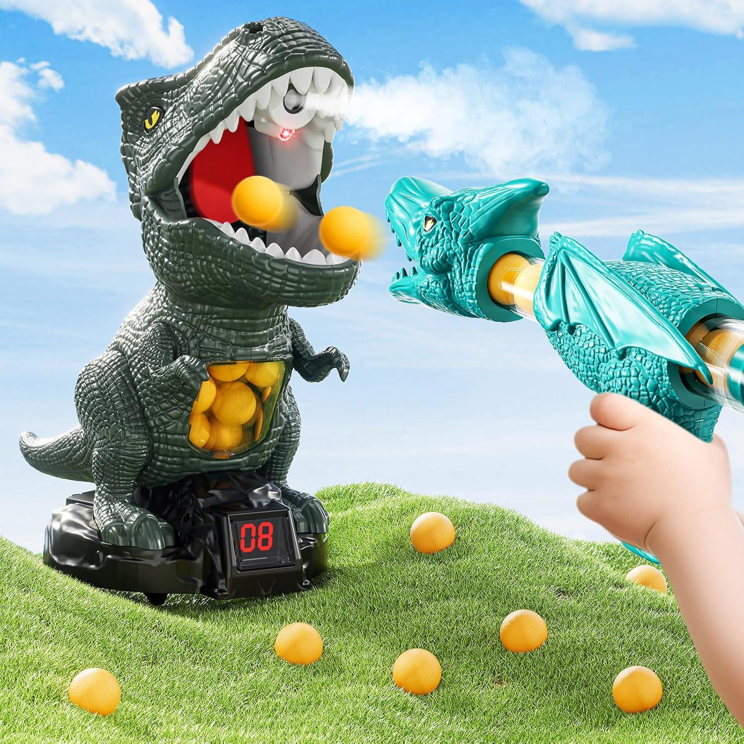 Juguete de Disparo Dinosaurio JUKUDAHU Verde Oscuro 25 cm