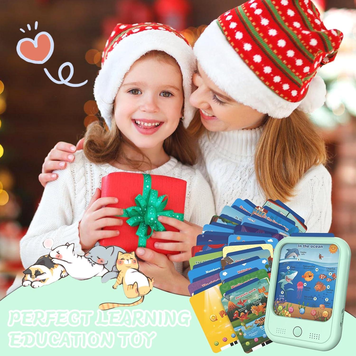 Kids Educational Learning Tablet Toy-Educational Tablet Toy to Interactive Learn Alphabets,Colors,Number,Foods,Jurassic Park,Animals,Learning Toys for Toddlers 2-6 Years Old,Gifts for Boys Girl