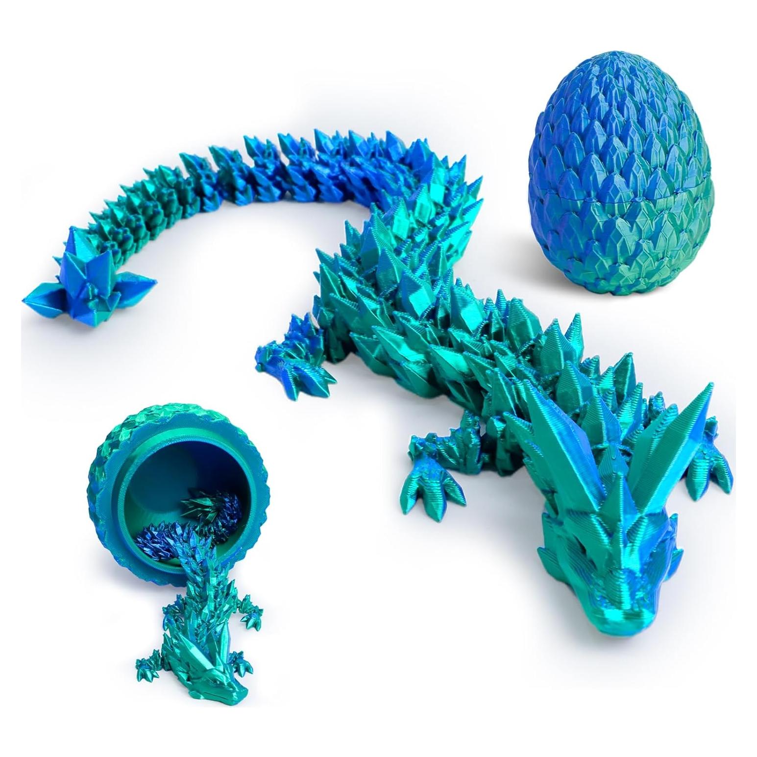 Huevo de Dragón 3D Flavery 30.48 cm Mezcla Verde Azul