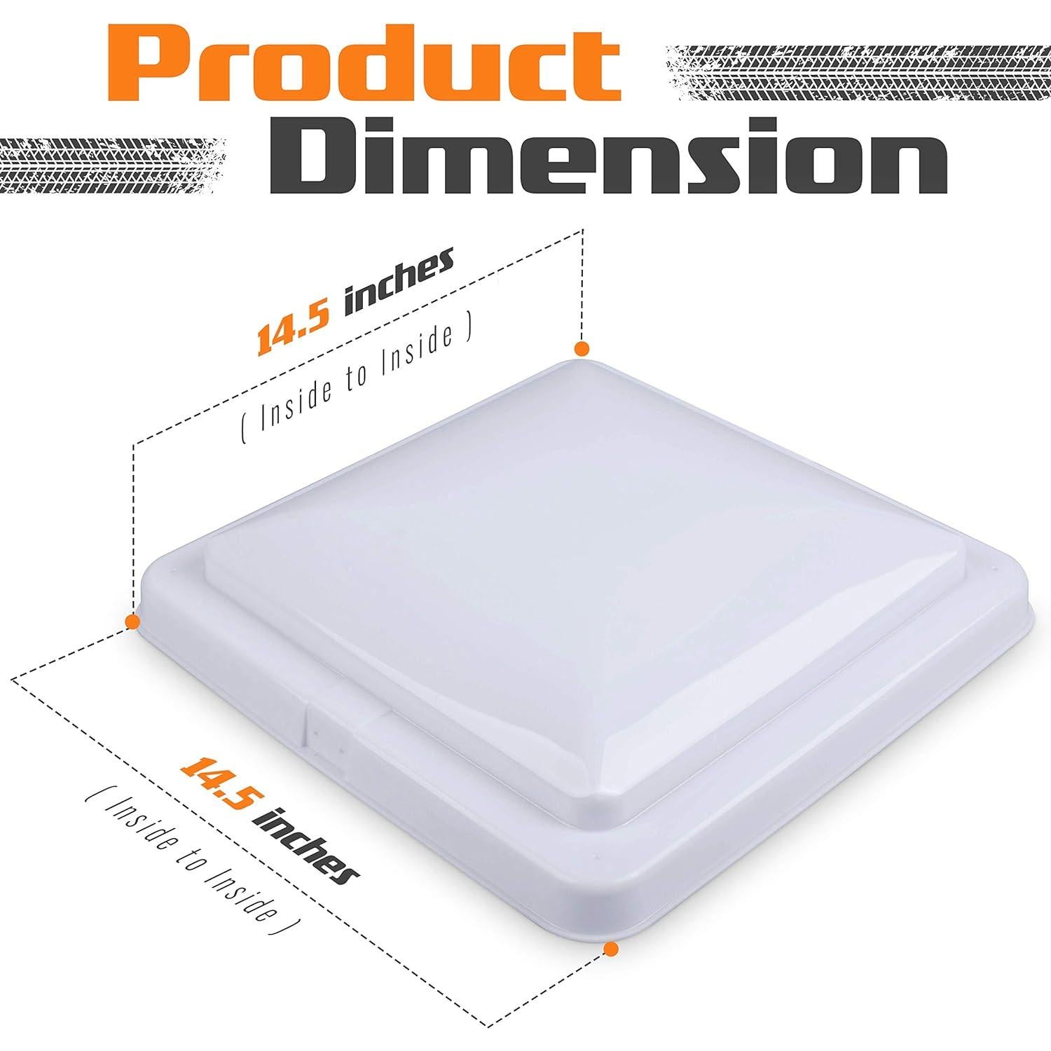 Tapa de Ventilación de Techo Camp'N 14x14 Blanco para RV