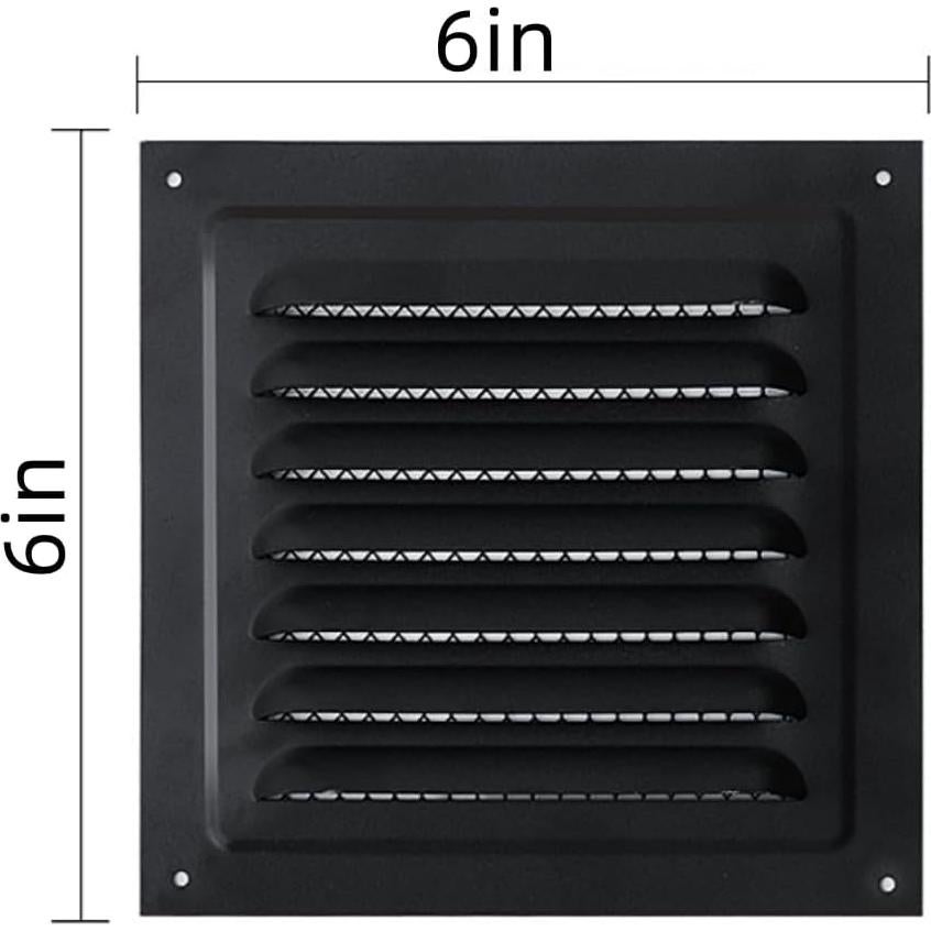 Ventilador de Ático TVKJHG 6x6" Metal 2 Piezas con Rejilla