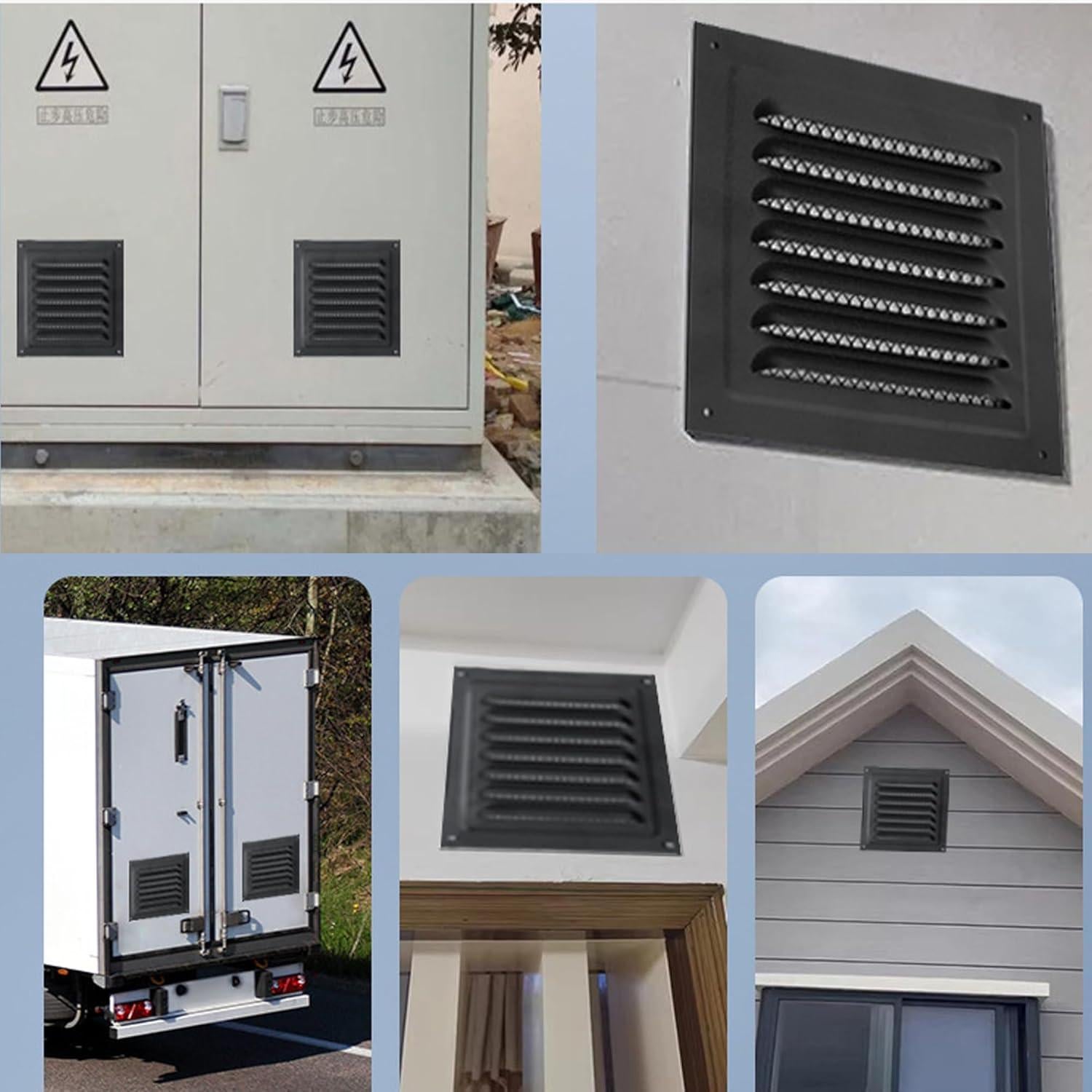 Ventilador de Ático TVKJHG 6x6" Metal 2 Piezas con Rejilla