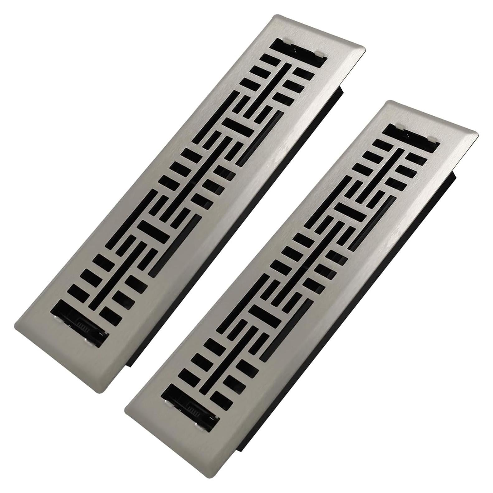 Registro de Piso 2x10" Howeall Niquel Satinado 2PCS Diseño Seattle