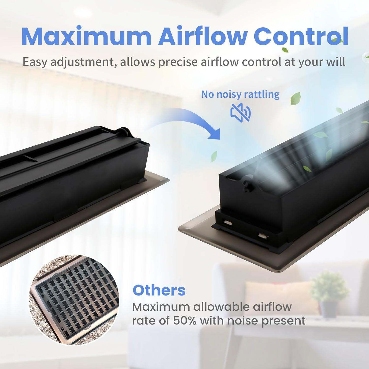 Registro de Piso 2x10" Howeall Niquel Satinado 2PCS Diseño Seattle