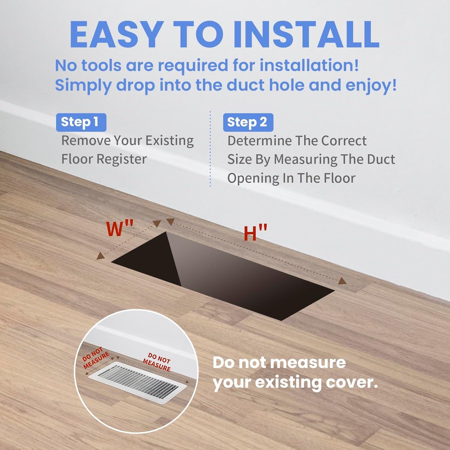 Registro de Piso 2x10" Howeall Niquel Satinado 2PCS Diseño Seattle