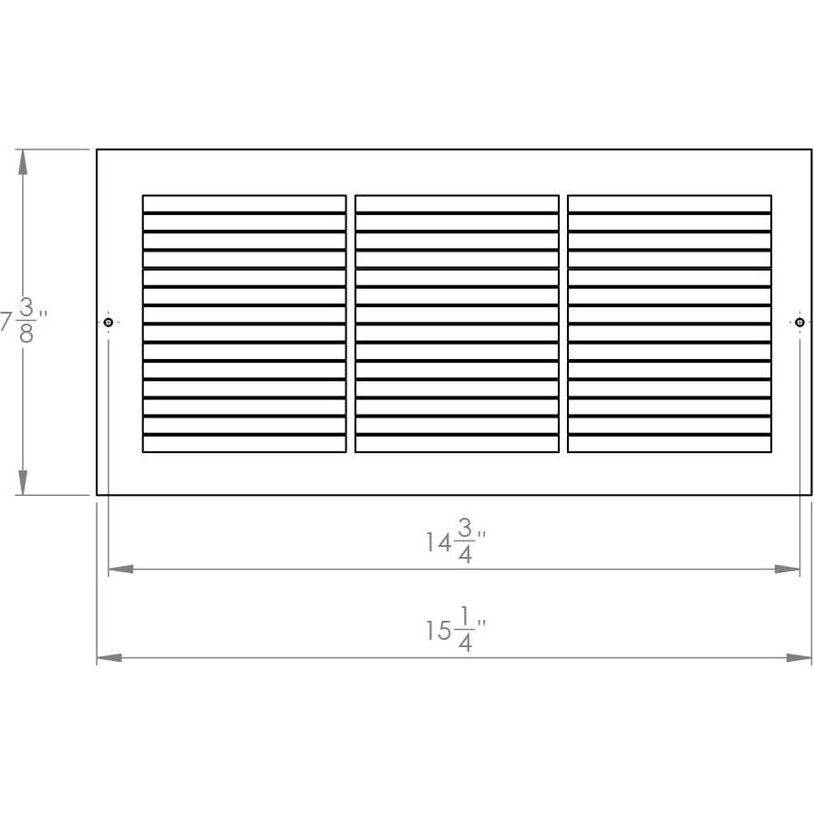 Rejilla de Retorno de Aire Imperial RG0033 35.56x15.24cm Blanca