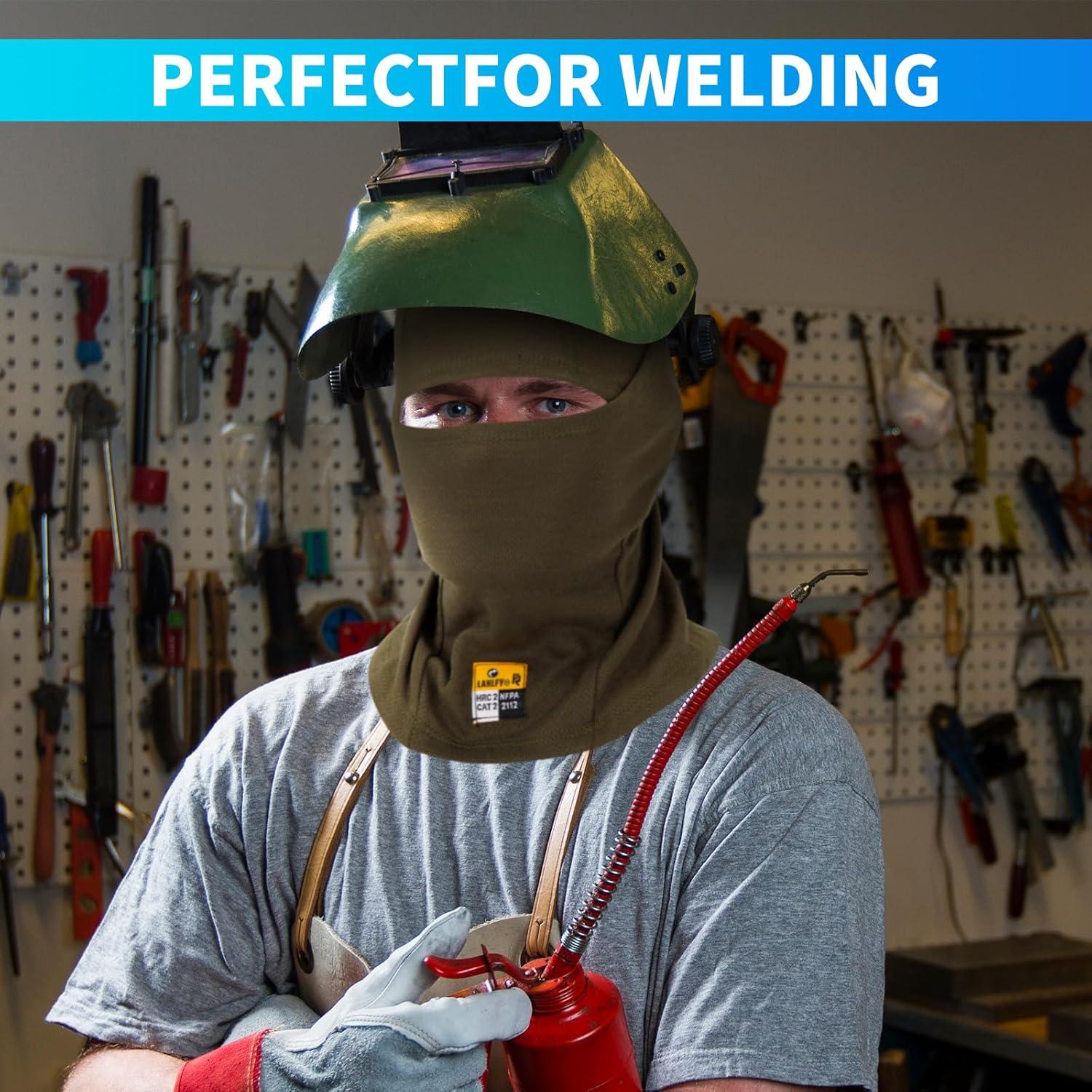 Mascarilla Balaclava LANLFY FR Resistente al Fuego Verde Ejército