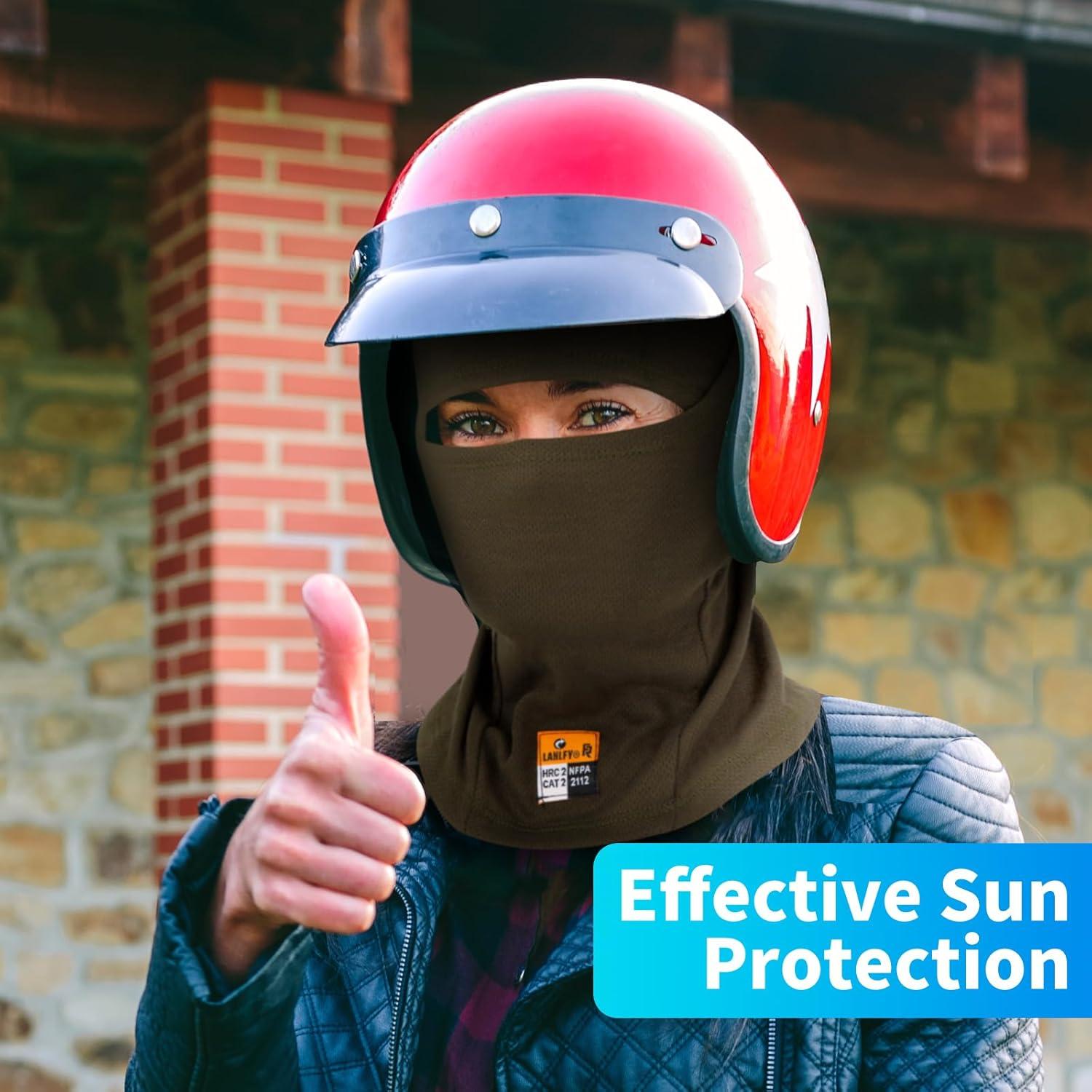 Mascarilla Balaclava LANLFY FR Resistente al Fuego Verde Ejército