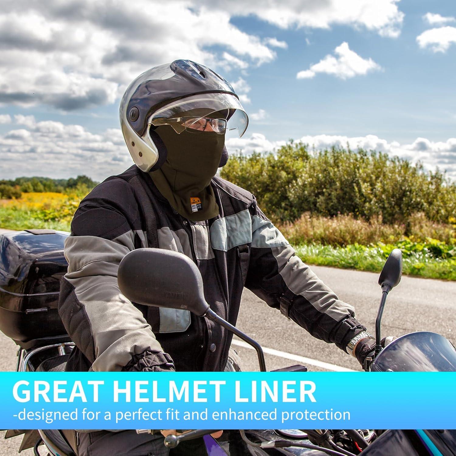 Mascarilla Balaclava LANLFY FR Resistente al Fuego Verde Ejército